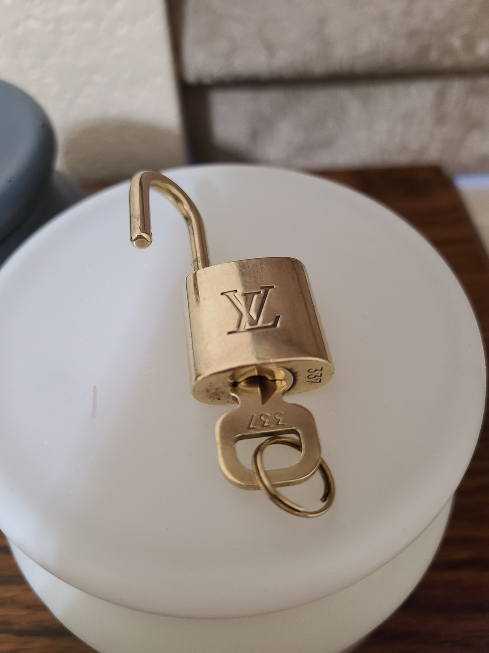 Louis Vuitton Gold Tone Padlock with Key 🔐 #337